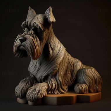 3D model Zwergschnauzer dog (STL)